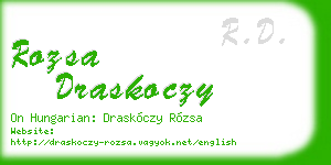 rozsa draskoczy business card